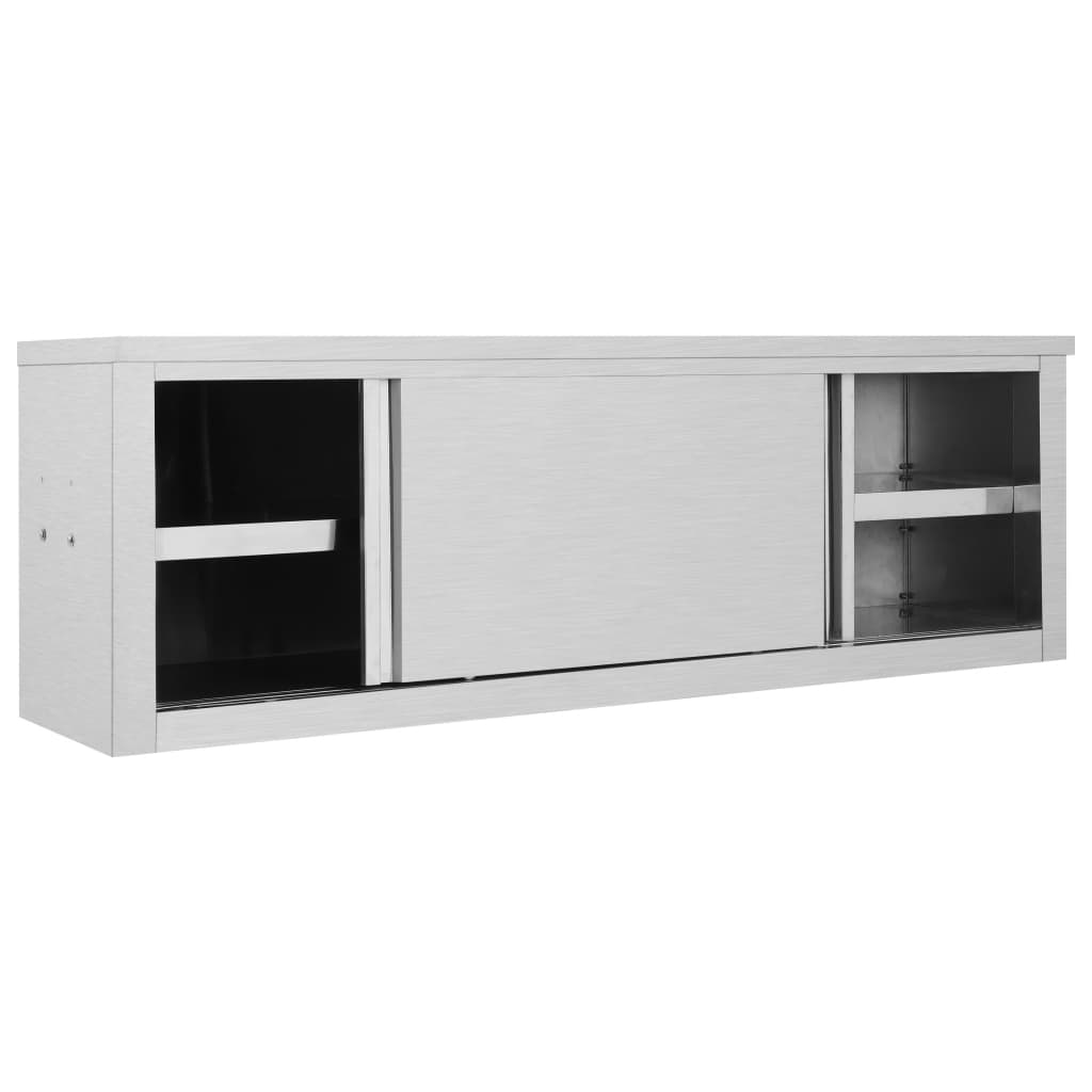 vidaXL Armario pared de cocina puertas correderas acero 150x40x50 cm