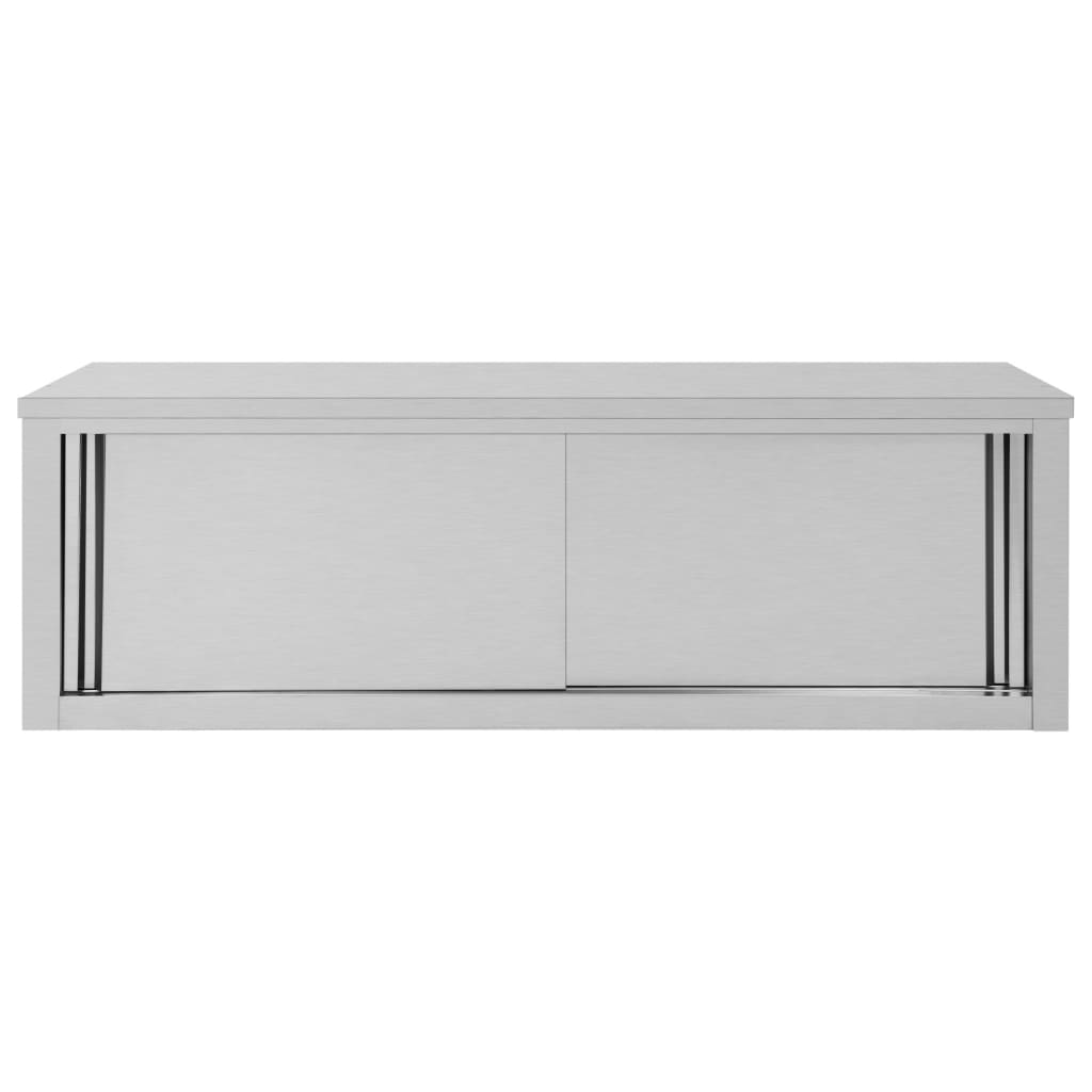 vidaXL Armario pared de cocina puertas correderas acero 150x40x50 cm