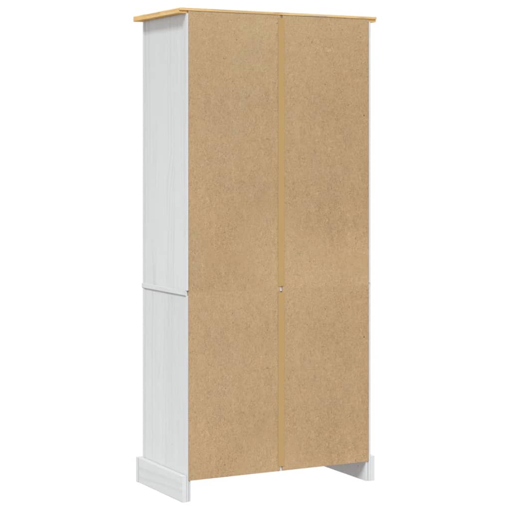 vidaXL Aparador Corona Range de pino mexicano blanco 80x40x170 cm