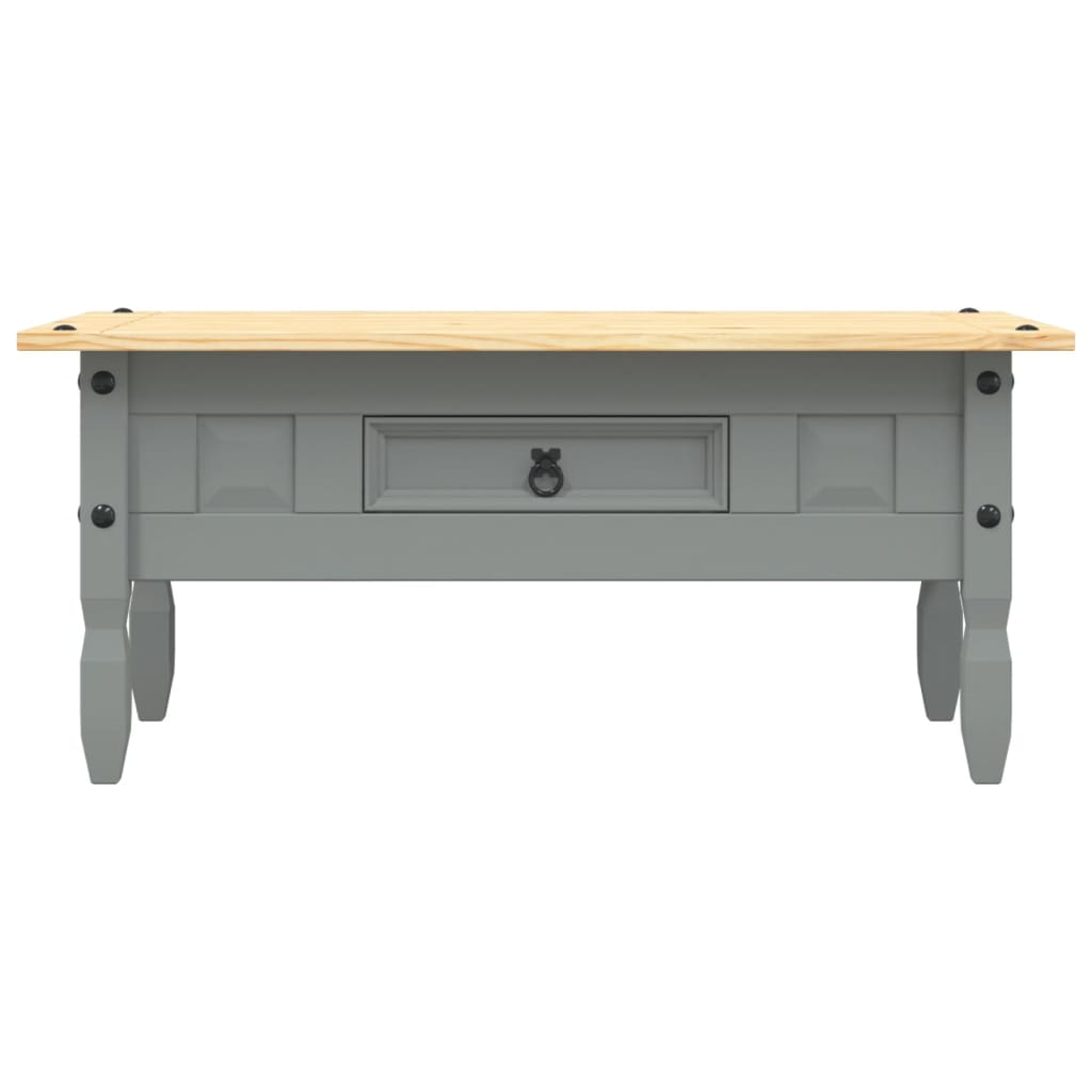 vidaXL Mesa de centro Corona Range pino mexicano gris 100x55x44 cm