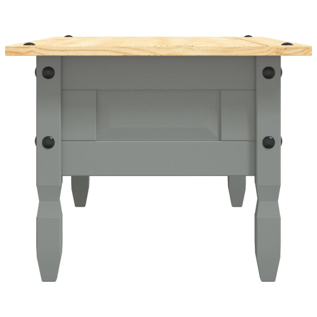 vidaXL Mesa de centro Corona Range pino mexicano gris 100x55x44 cm