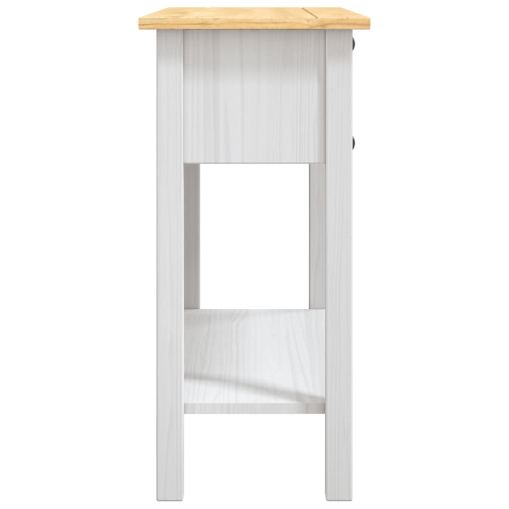 vidaXL Mesa consola Corona Range de pino mexicano blanco 90x34,5x73 cm