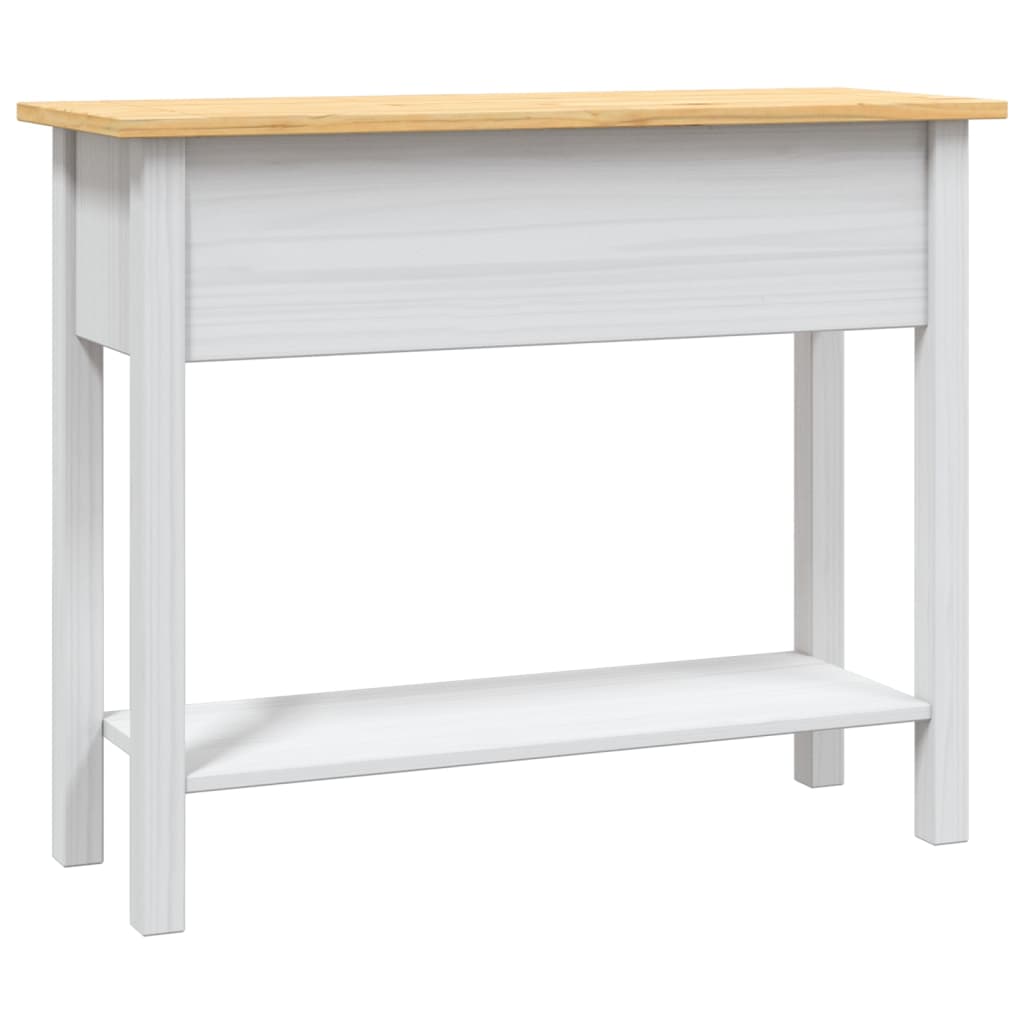 vidaXL Mesa consola Corona Range de pino mexicano blanco 90x34,5x73 cm