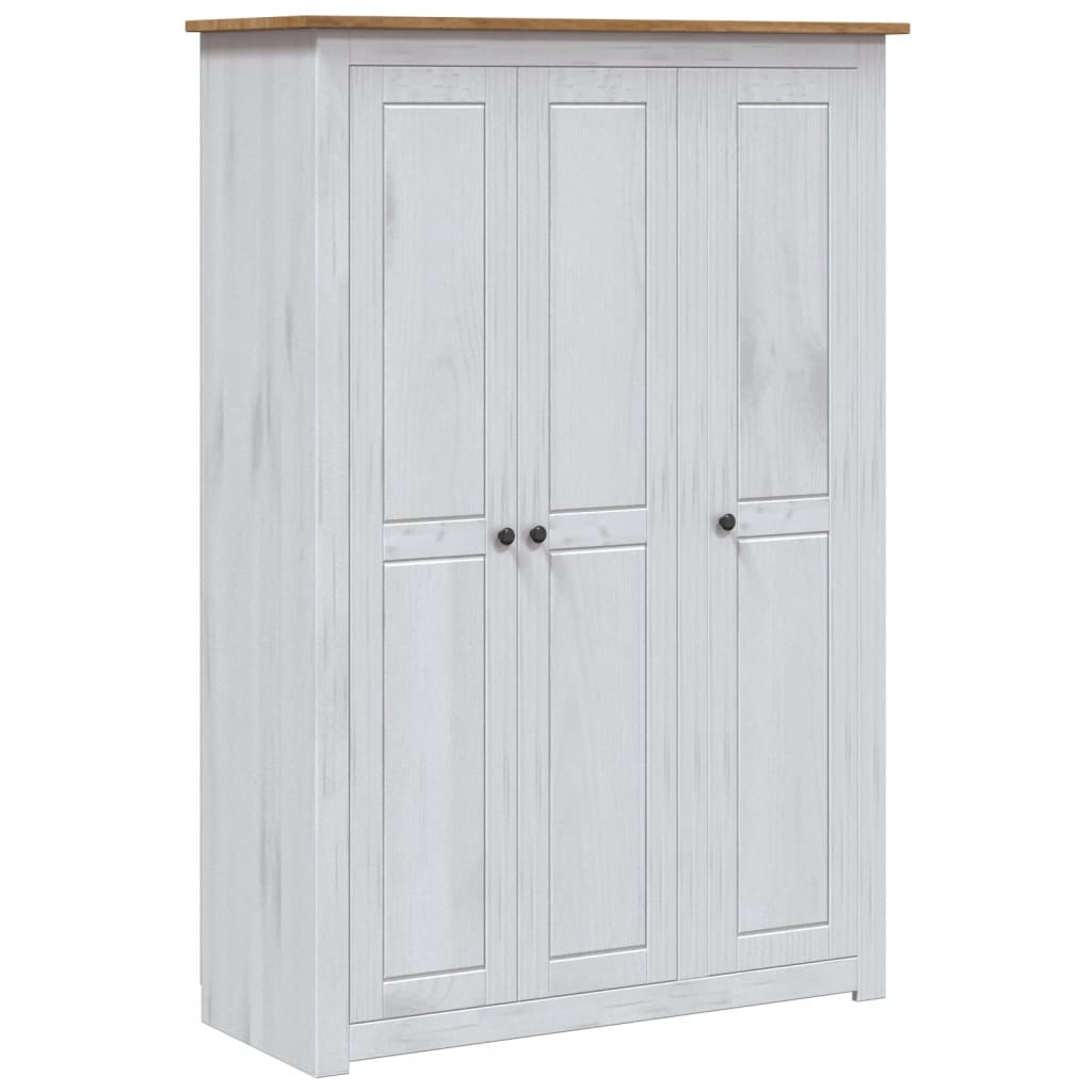 vidaXL Armario de 3 puertas pino Panamá Range blanco 118x50x171,5 cm