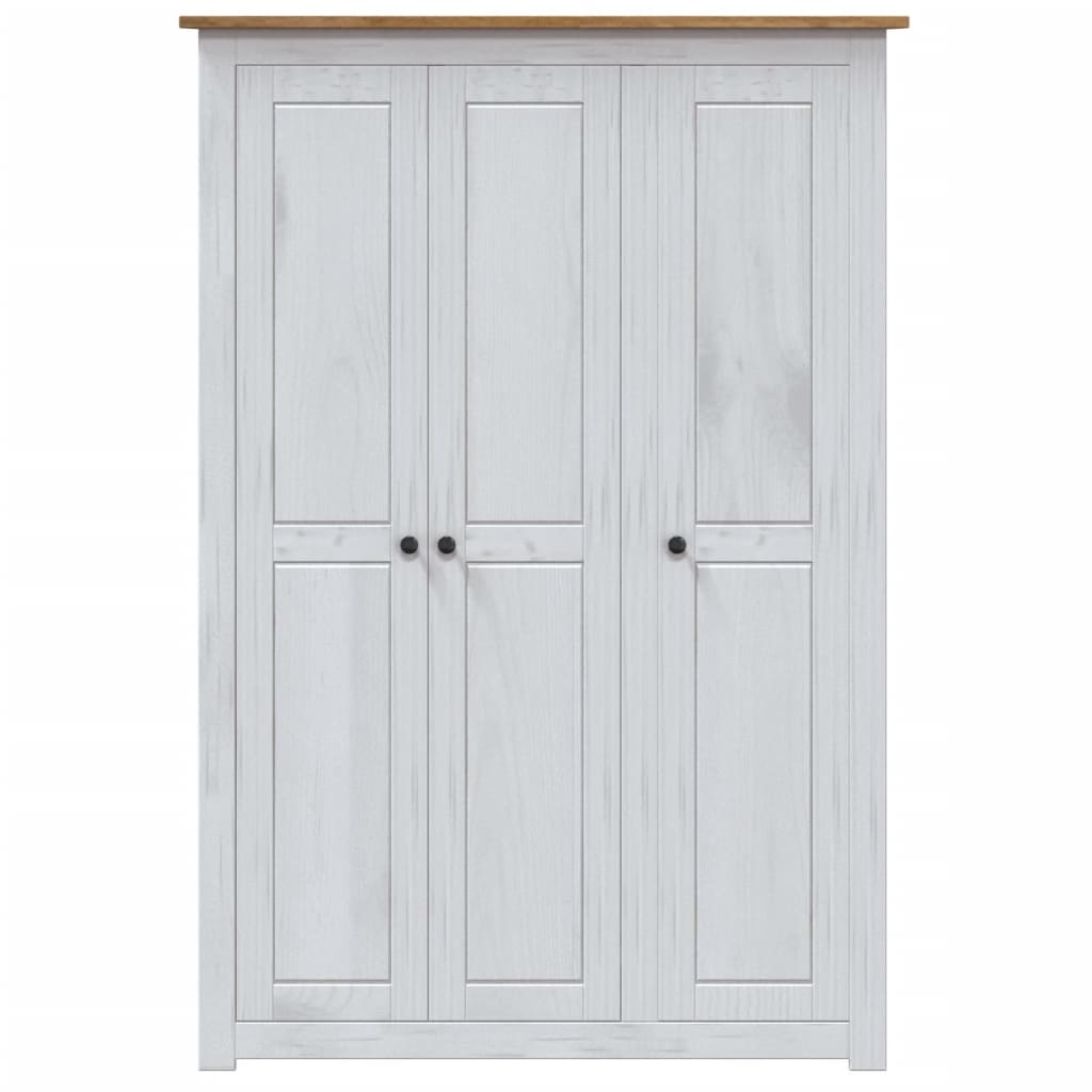 vidaXL Armario de 3 puertas pino Panamá Range blanco 118x50x171,5 cm