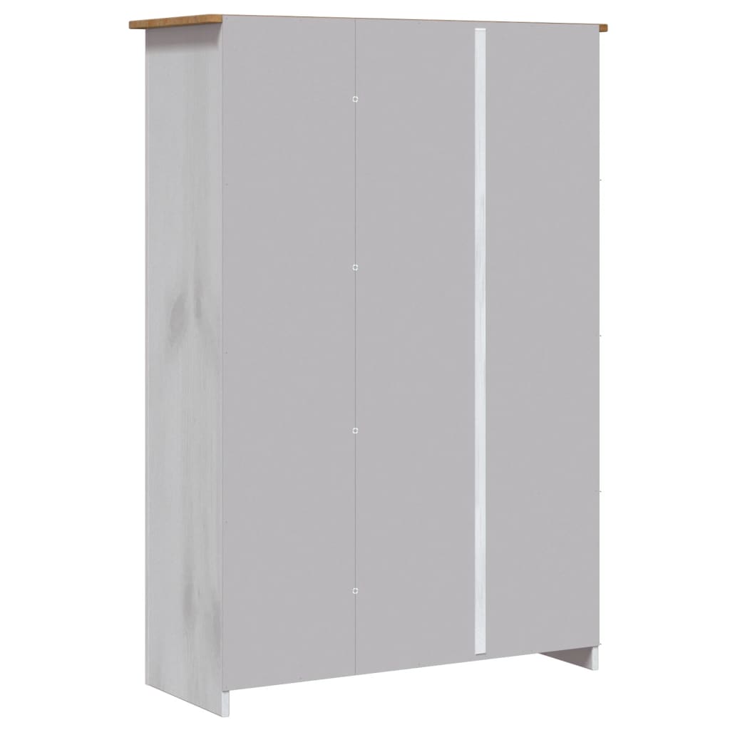 vidaXL Armario de 3 puertas pino Panamá Range blanco 118x50x171,5 cm