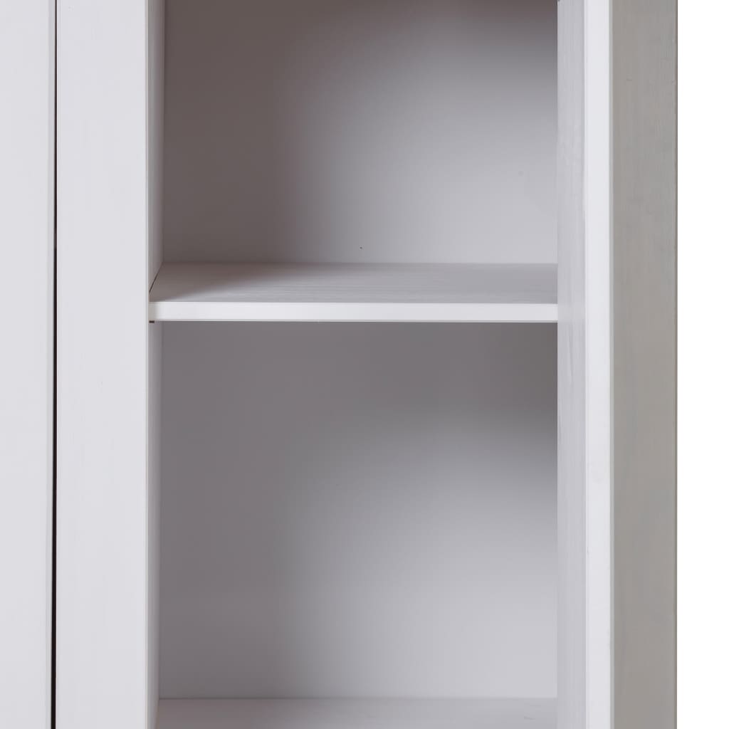 vidaXL Armario de 3 puertas pino Panamá Range blanco 118x50x171,5 cm