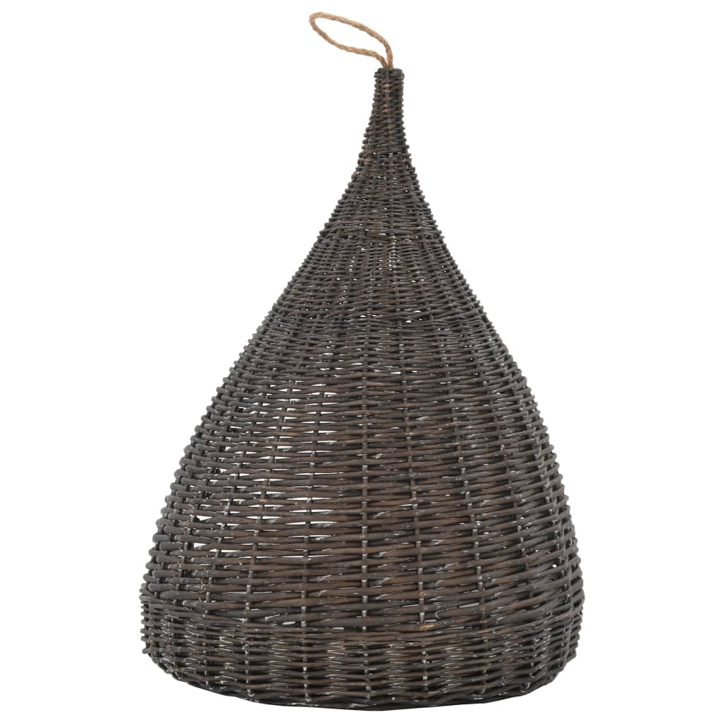 vidaXL Casa para gatos con cojín forma tipi sauce natural gris 40x60cm