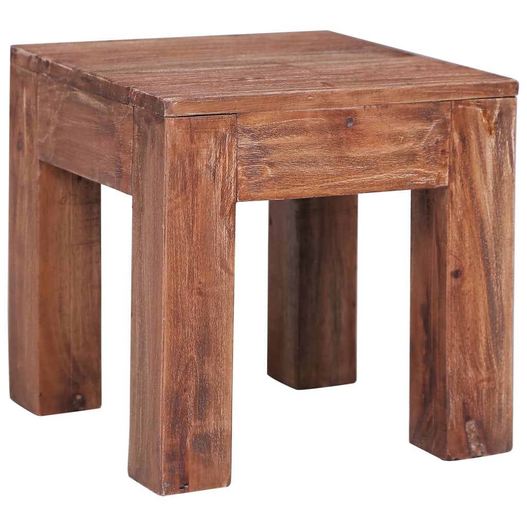 vidaXL Mesa de centro de madera maciza de caoba 30x30x30 cm