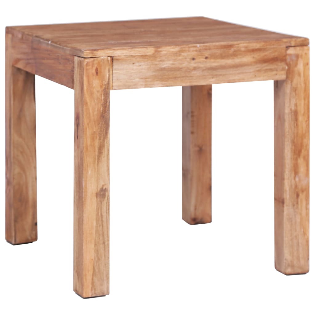 vidaXL Mesa de centro de madera maciza de caoba 53x50x50 cm