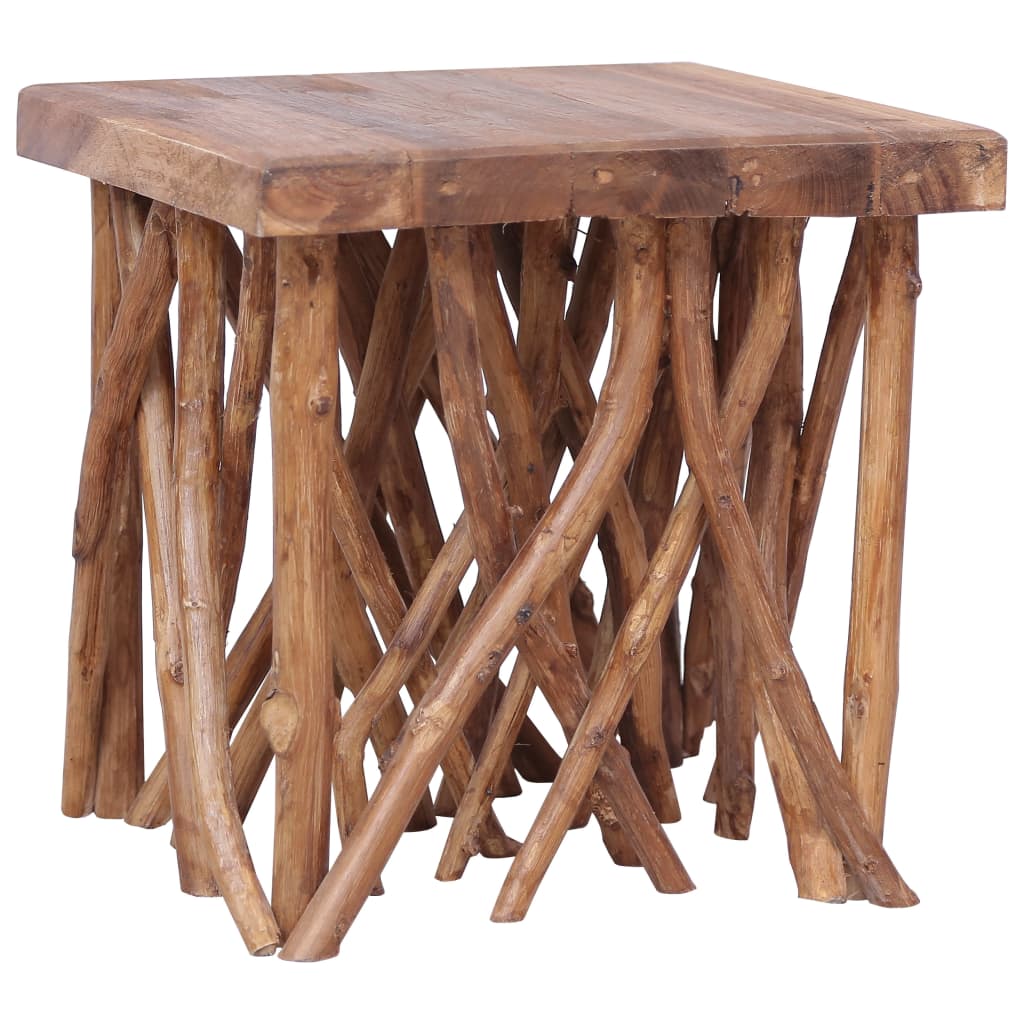 vidaXL Mesa de centro de troncos madera reciclada mixta 40x40x40 cm