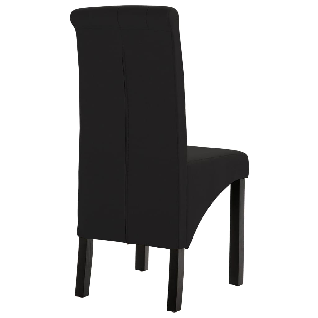 vidaXL Sillas de comedor 4 unidades tela negras