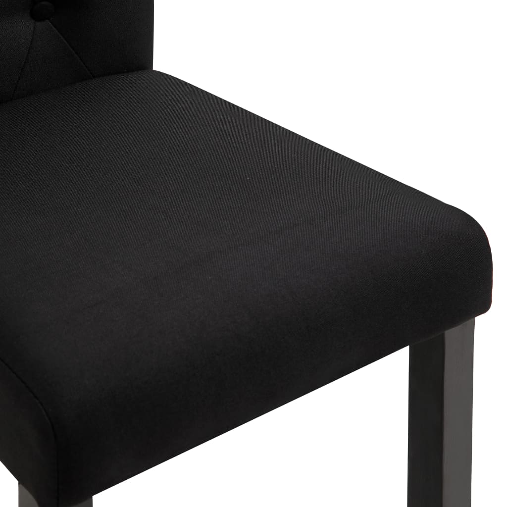 vidaXL Sillas de comedor 4 unidades tela negras