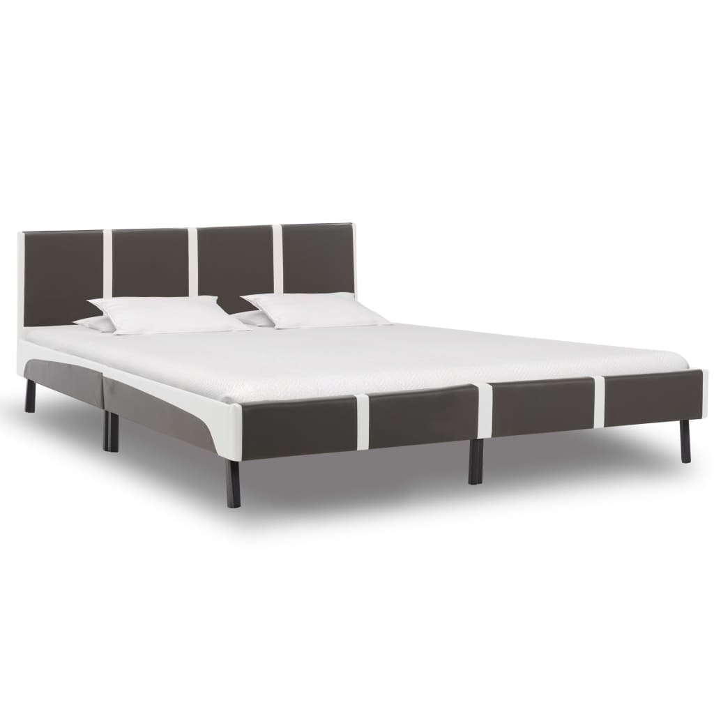 vidaXL Cama con colchón viscoelástico cuero sintético 180x200 cm