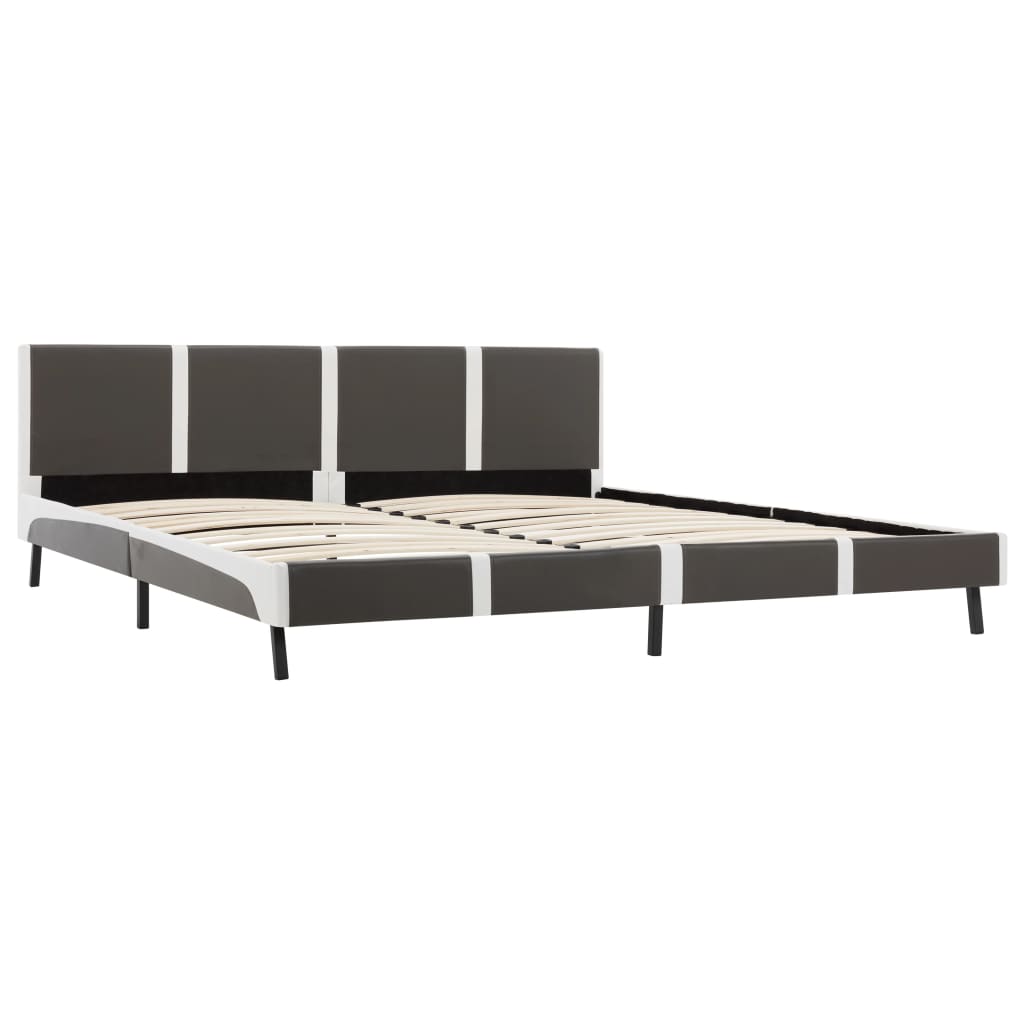 vidaXL Cama con colchón viscoelástico cuero sintético 180x200 cm