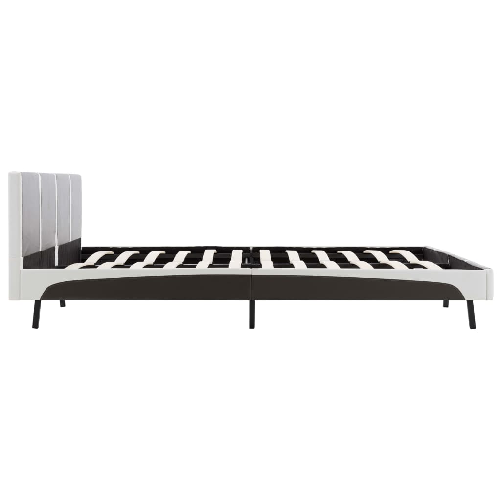 vidaXL Cama con colchón viscoelástico cuero sintético 180x200 cm