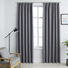 vidaXL Cortinas opacas con ganchos 2 piezas gris 140x225 cm