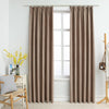 vidaXL Cortinas opacas con ganchos 2 piezas gris topo 140x175 cm