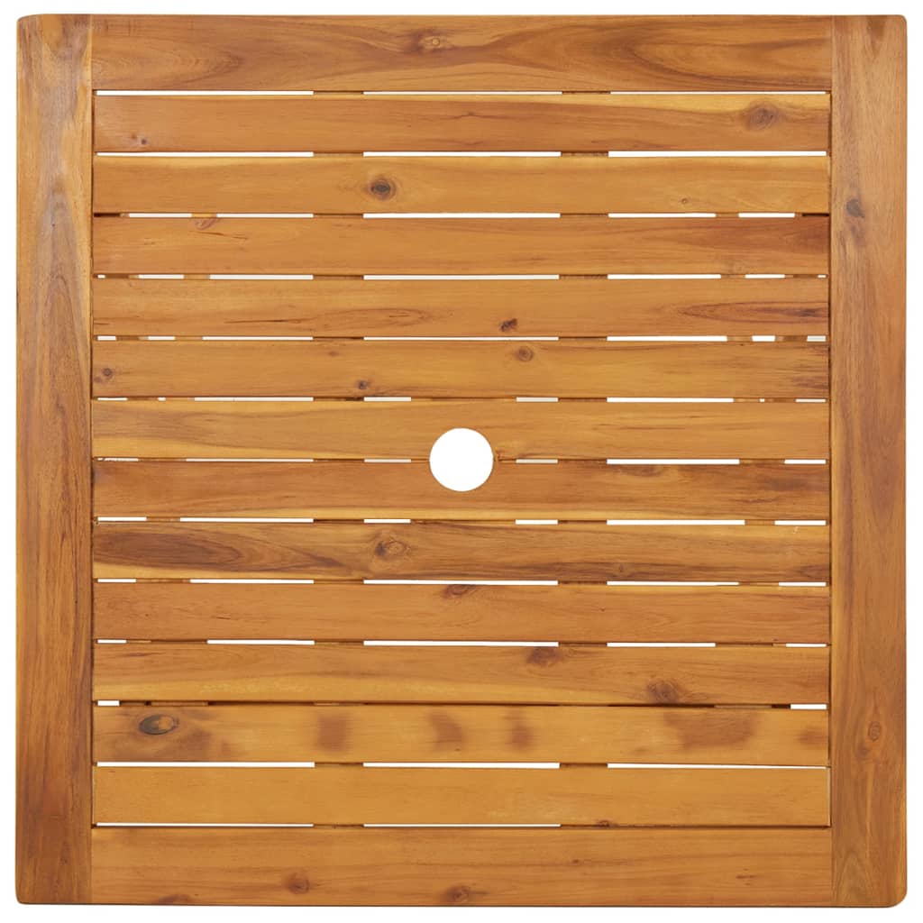 vidaXL Mesa plegable de jardín de madera maciza de acacia 70x70x75 cm