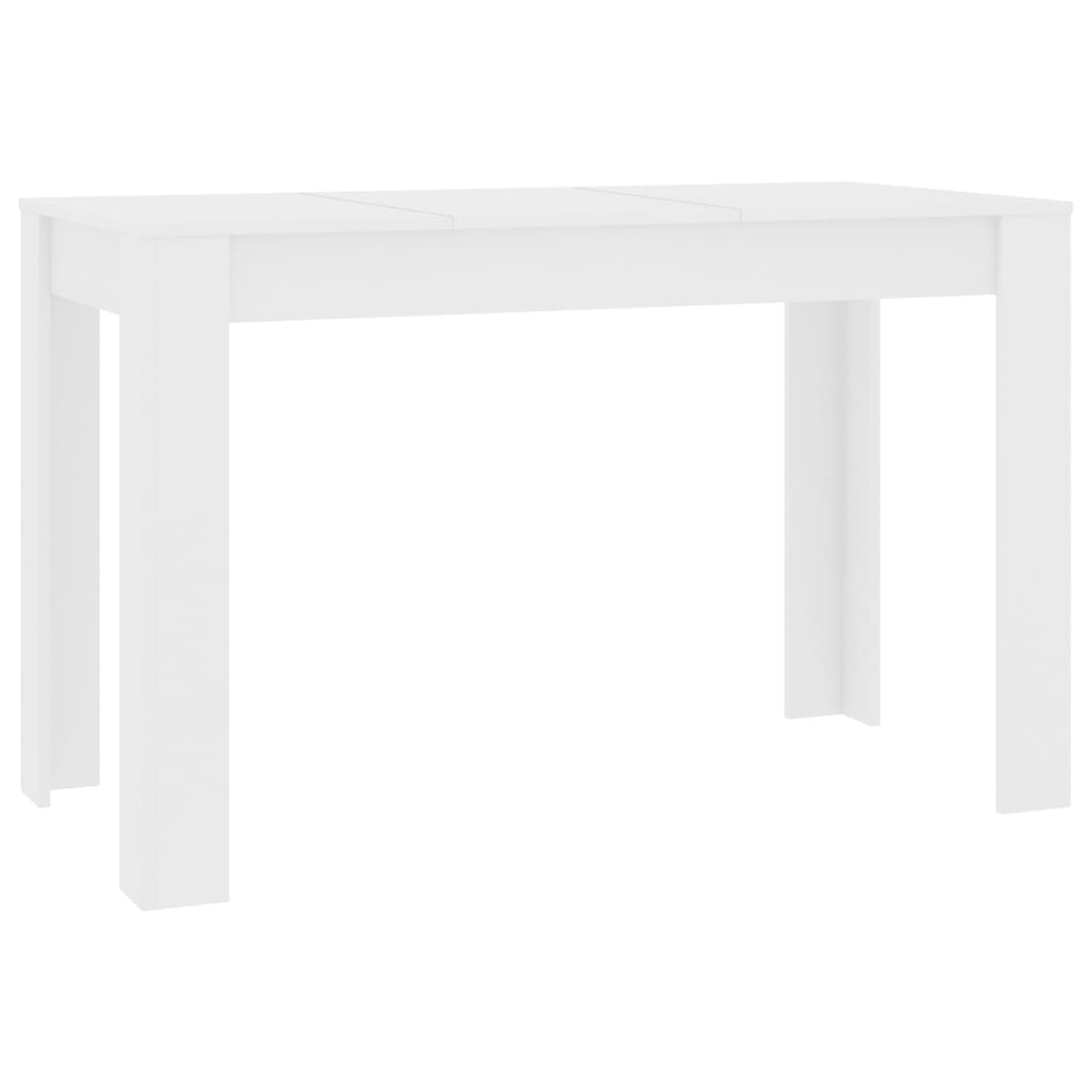 vidaXL Mesa de comedor de madera de ingeniería blanco 120x60x76 cm