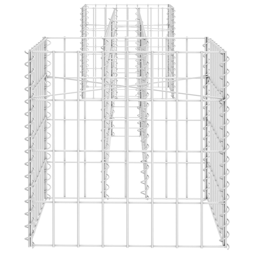 vidaXL Jardinera de gaviones forma de H alambre de acero 260x40x40 cm