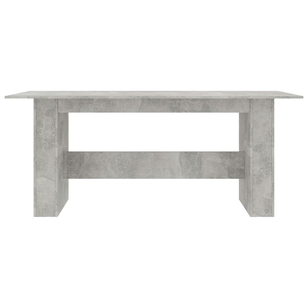 vidaXL Mesa de comedor madera de ingeniería gris hormigón 180x90x76 cm