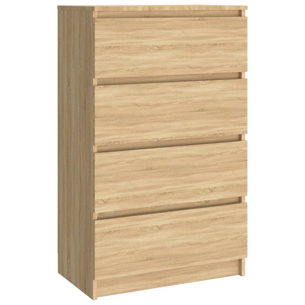 vidaXL Aparador madera contrachapada color roble Sonoma 60x35x98,5 cm