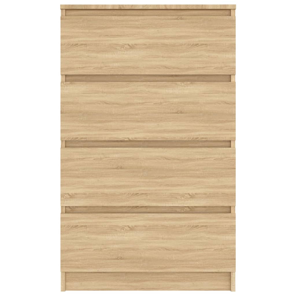 vidaXL Aparador madera contrachapada color roble Sonoma 60x35x98,5 cm