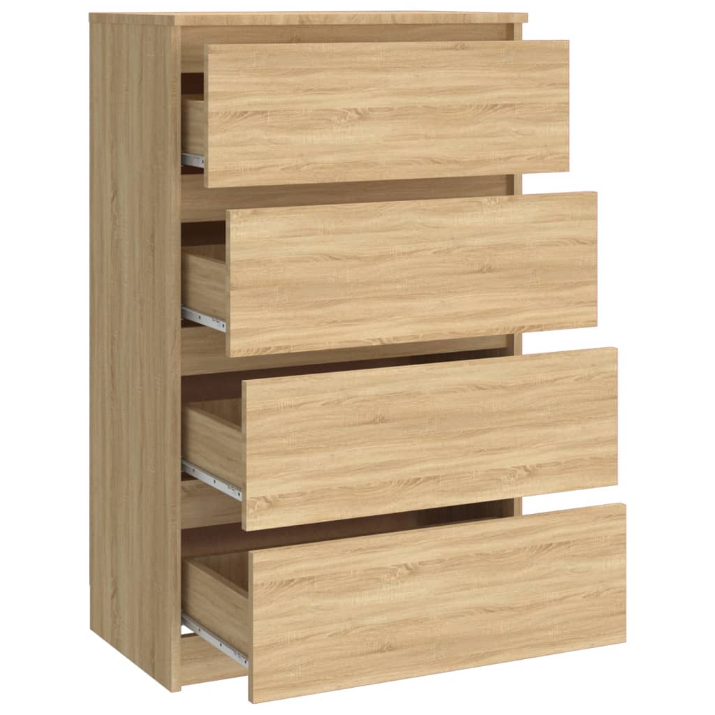 vidaXL Aparador madera contrachapada color roble Sonoma 60x35x98,5 cm