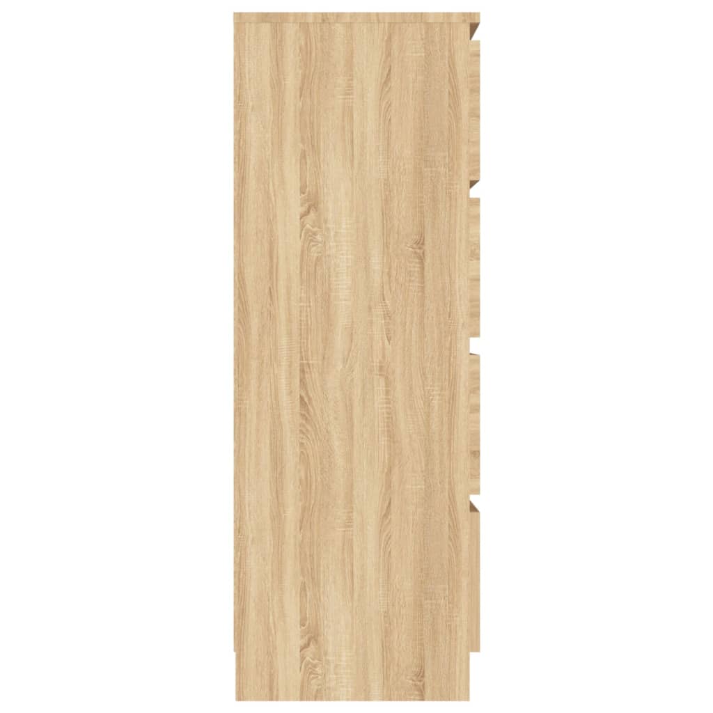 vidaXL Aparador madera contrachapada color roble Sonoma 60x35x98,5 cm