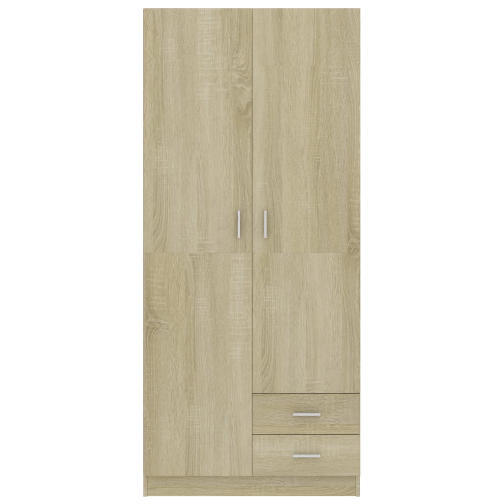 vidaXL Armario de madera de ingeniería roble Sonoma 80x52x180 cm