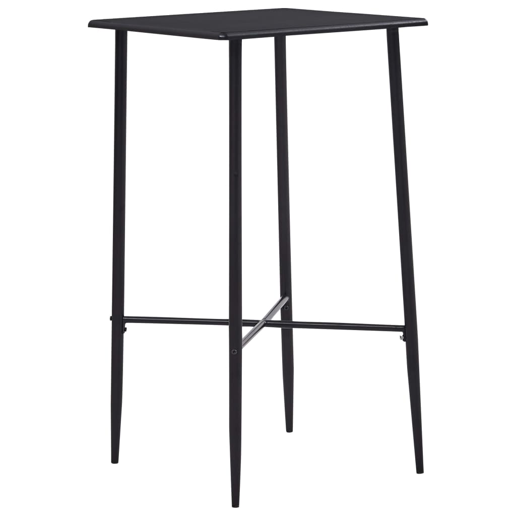 vidaXL Mesa alta de cocina MDF negro 60x60x111 cm