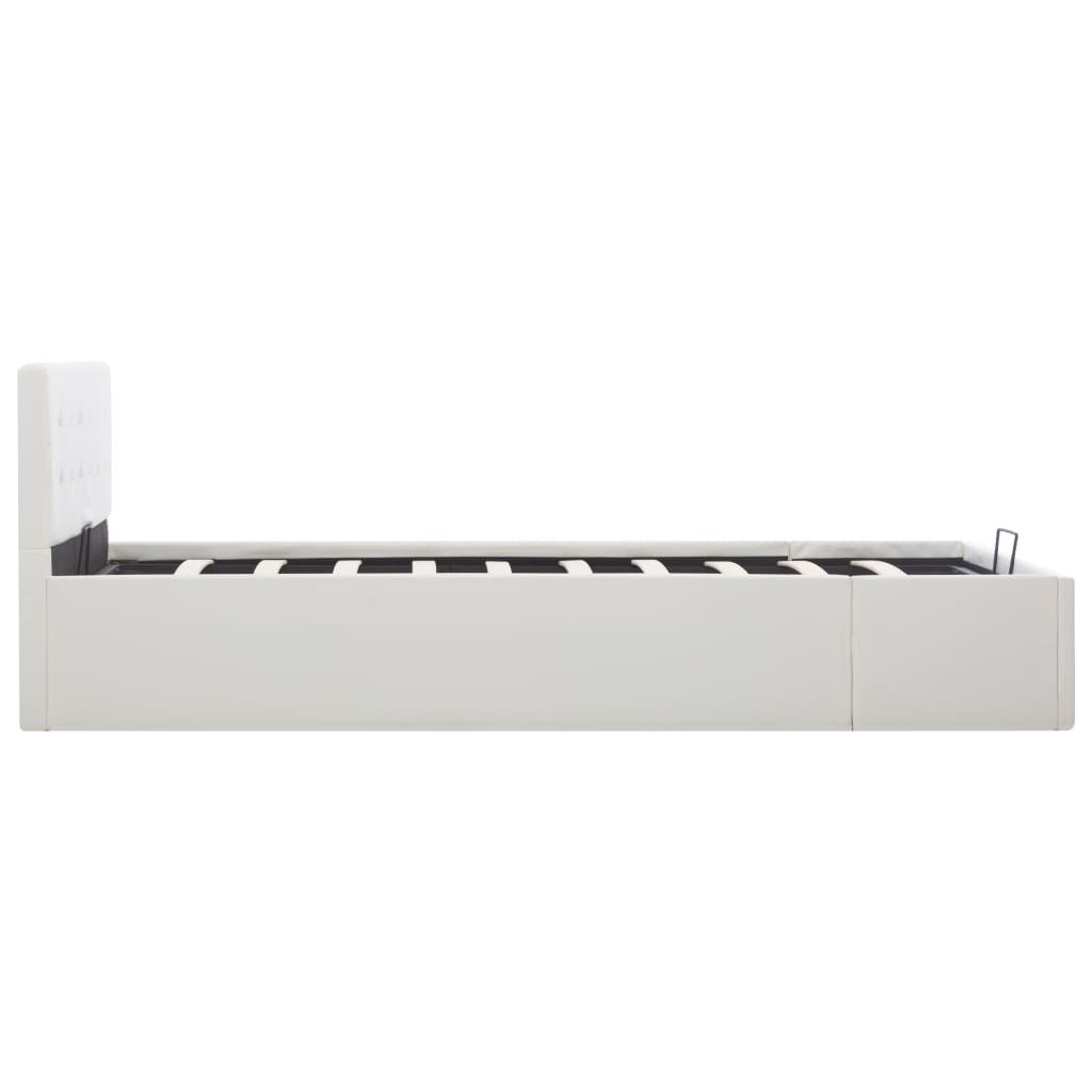 vidaXL Cama canapé hidráulica sin colchón blanco 120x200 cm