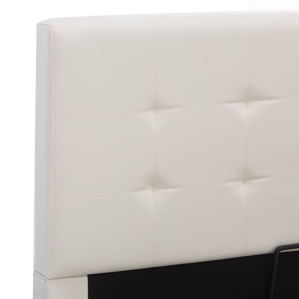 vidaXL Cama canapé hidráulica sin colchón blanco 120x200 cm