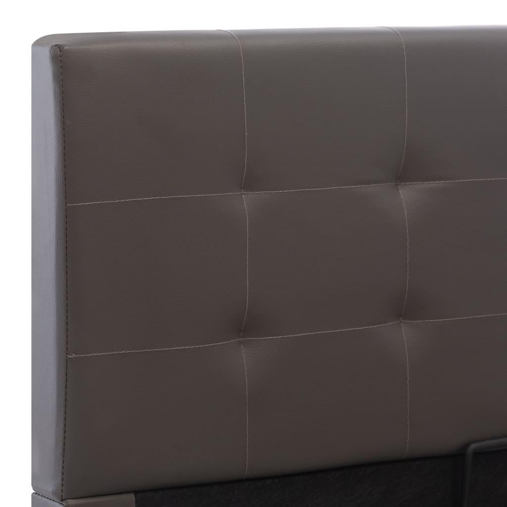 vidaXL Cama canapé hidráulica de almacenaje sin colchón gris 100x200cm