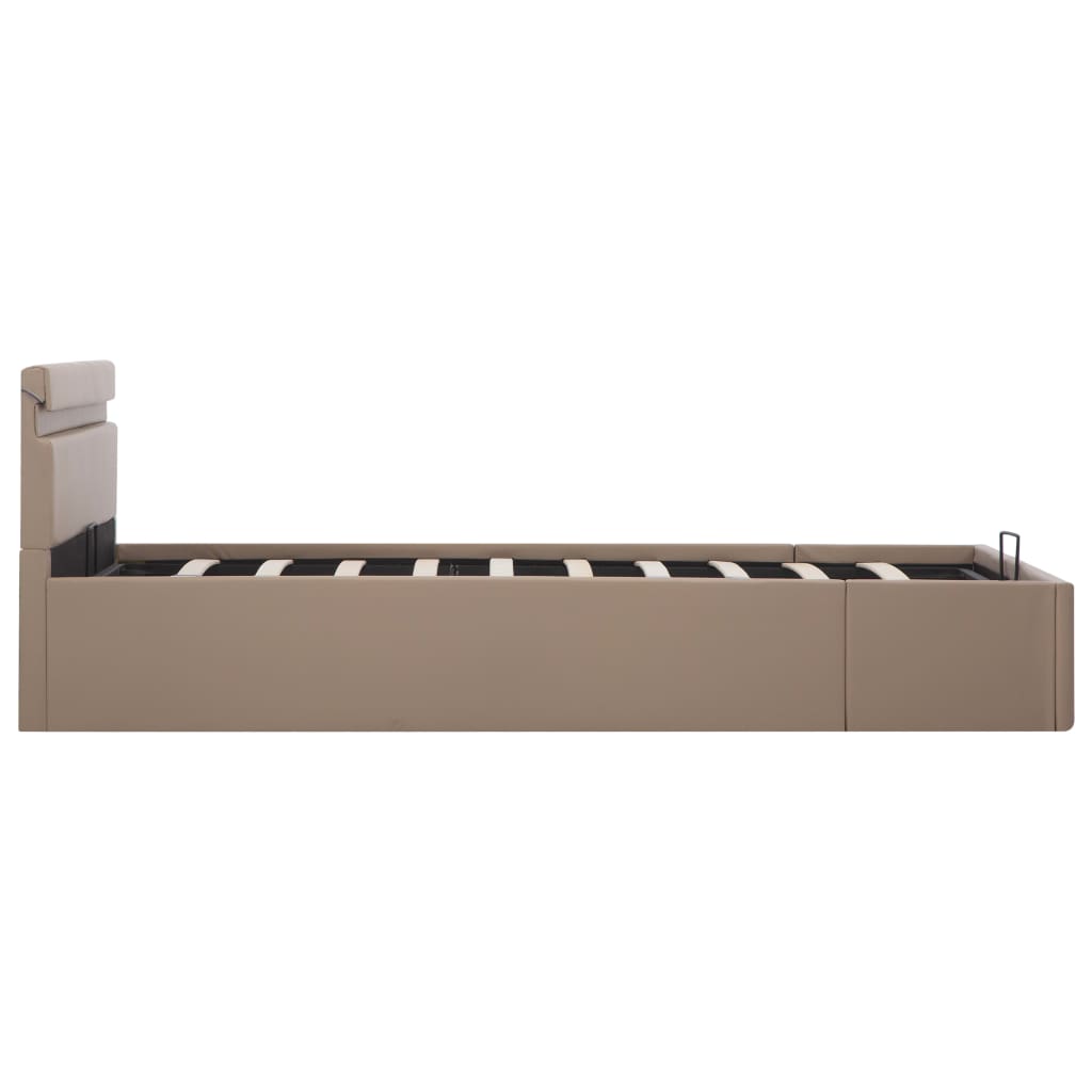 vidaXL Cama canapé hidráulica sin colchón capuchino 140x200 cm