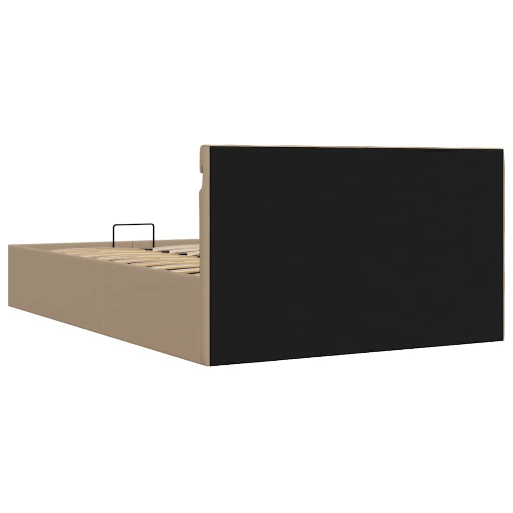 vidaXL Cama canapé hidráulica sin colchón capuchino 140x200 cm