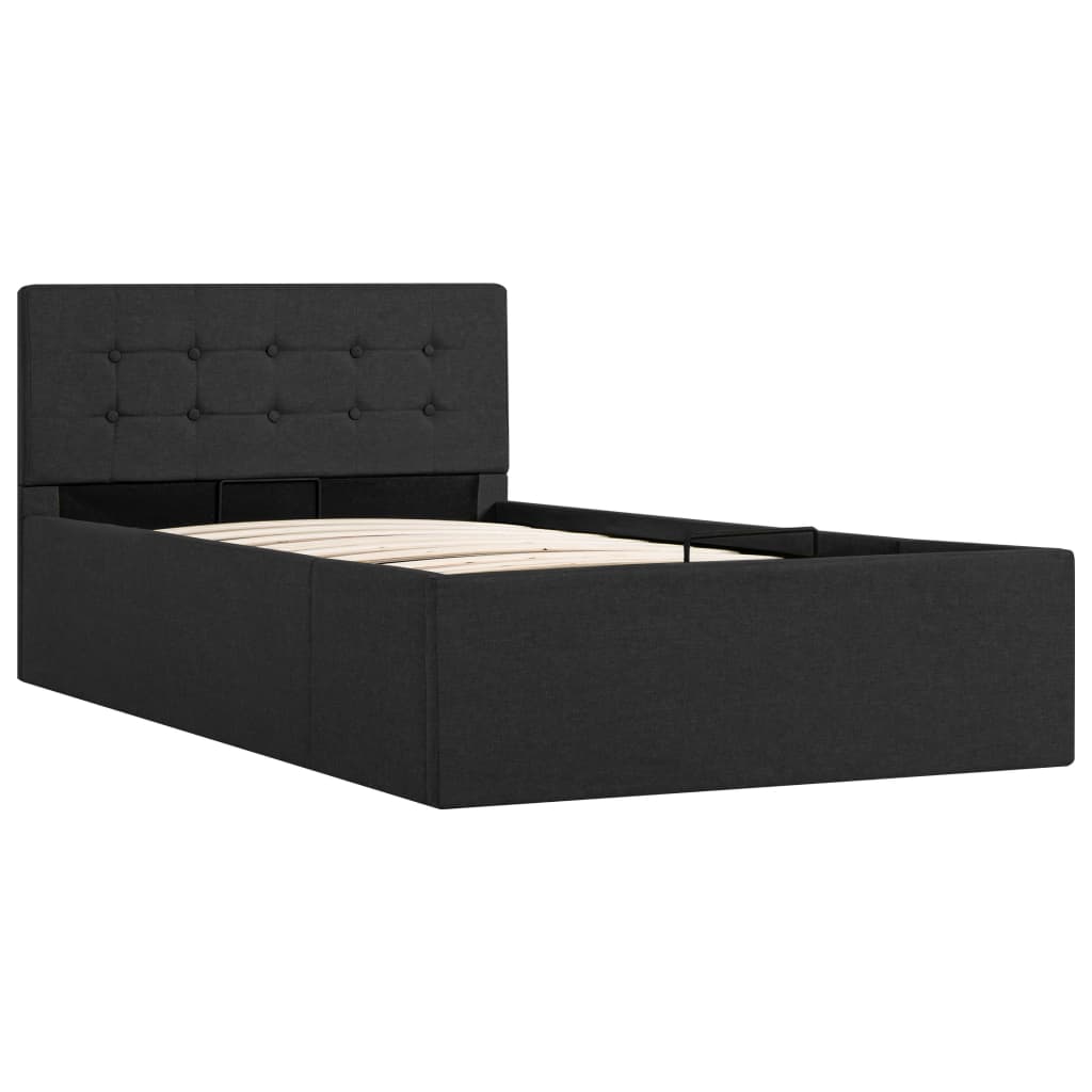 vidaXL Cama canapé hidráulica de almacenaje sin colchón gris 90x200 cm