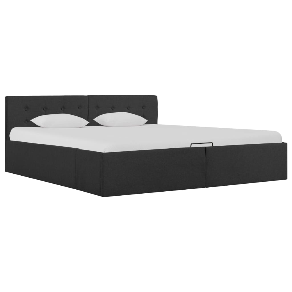 vidaXL Cama canapé hidráulica de almacenaje sin colchón gris 160x200cm