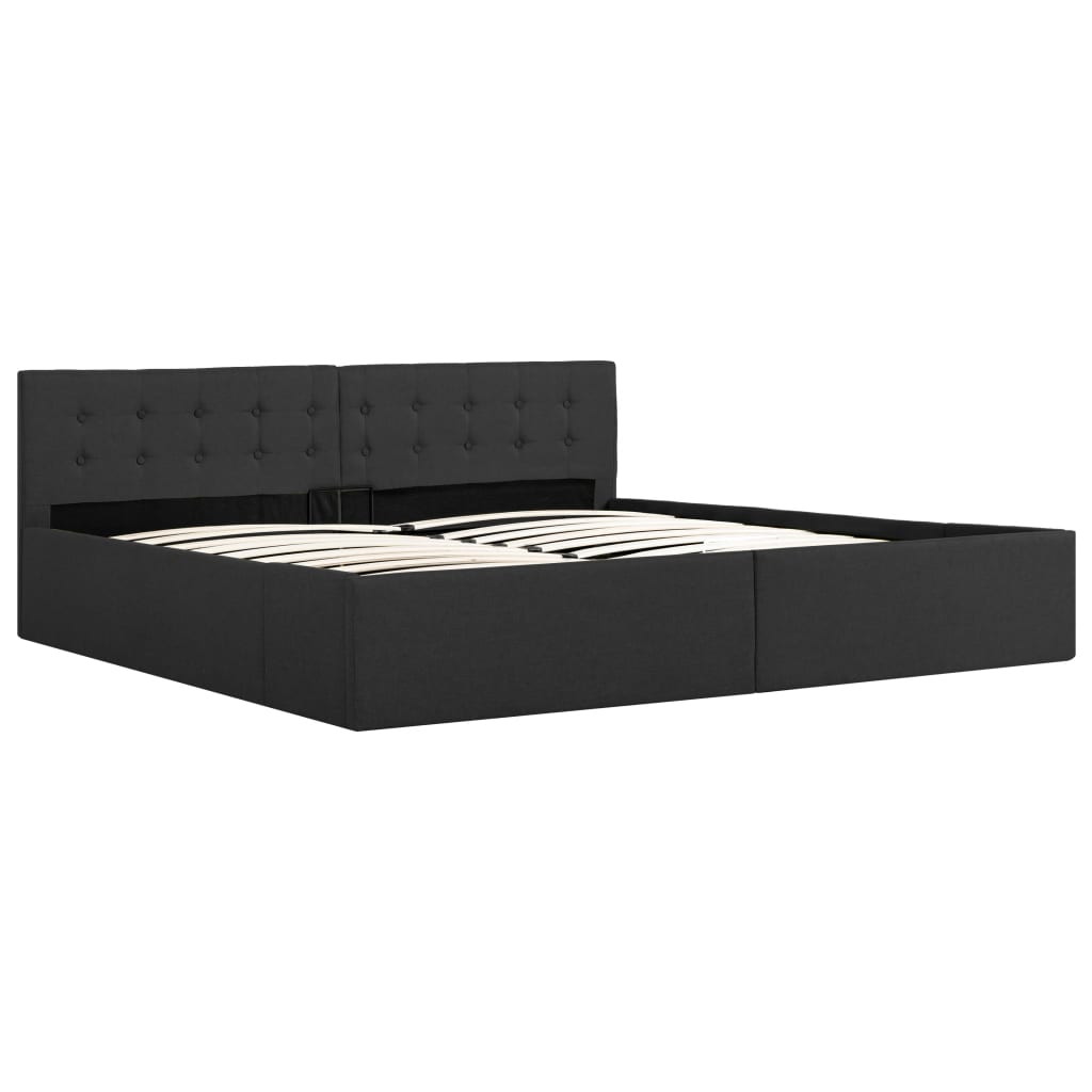 vidaXL Cama canapé hidráulica de almacenaje sin colchón gris 180x200cm