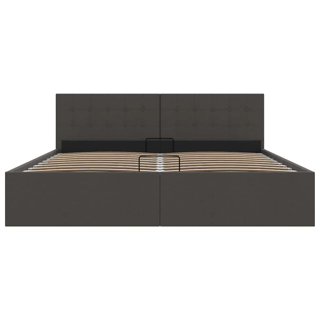 vidaXL Cama canapé hidráulica de almacenaje sin colchón gris 180x200cm