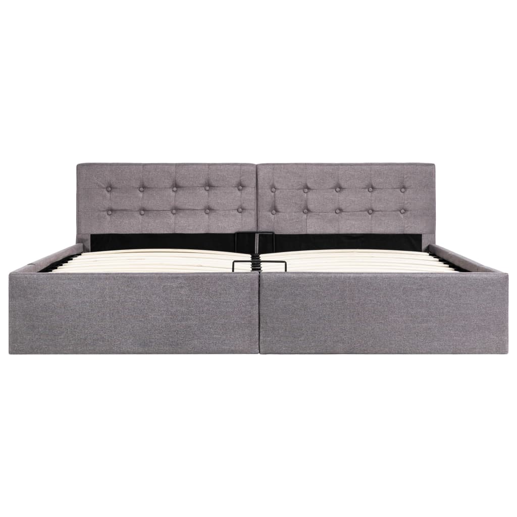 vidaXL Cama canapé hidráulica almacenaje sin colchón taupe 180x200 cm