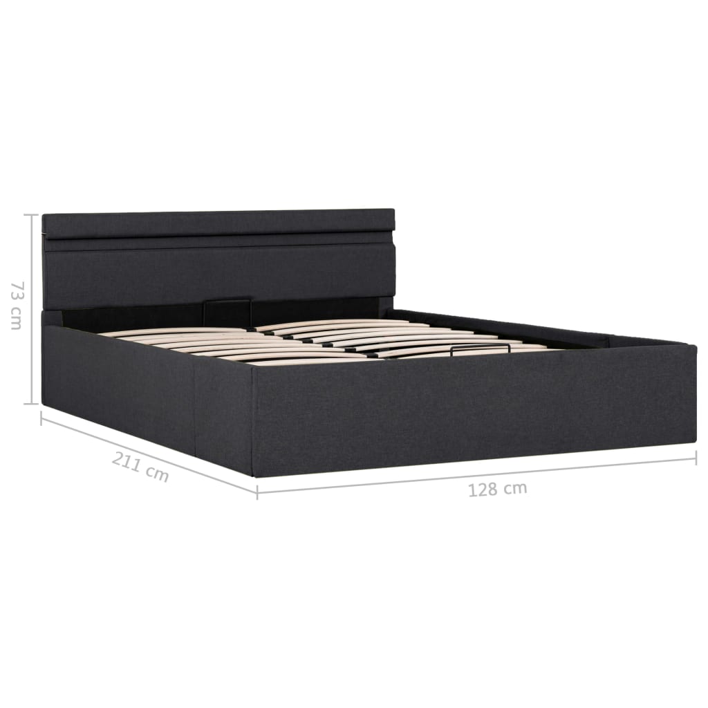 vidaXL Cama canapé hidráulica de almacenaje sin colchón gris 120x200cm