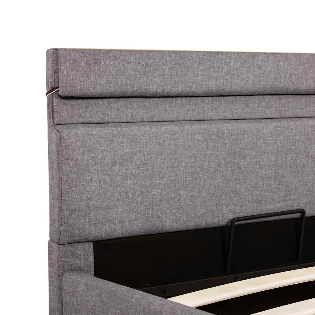 vidaXL Cama canapé hidráulica de almacenaje sin colchón taupe 90x200cm