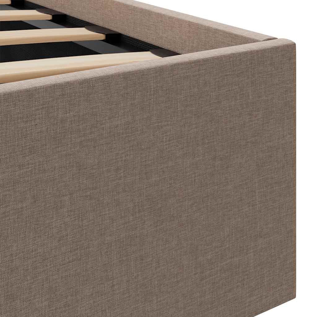 vidaXL Cama canapé hidráulica almacenaje sin colchón taupe 140x200 cm