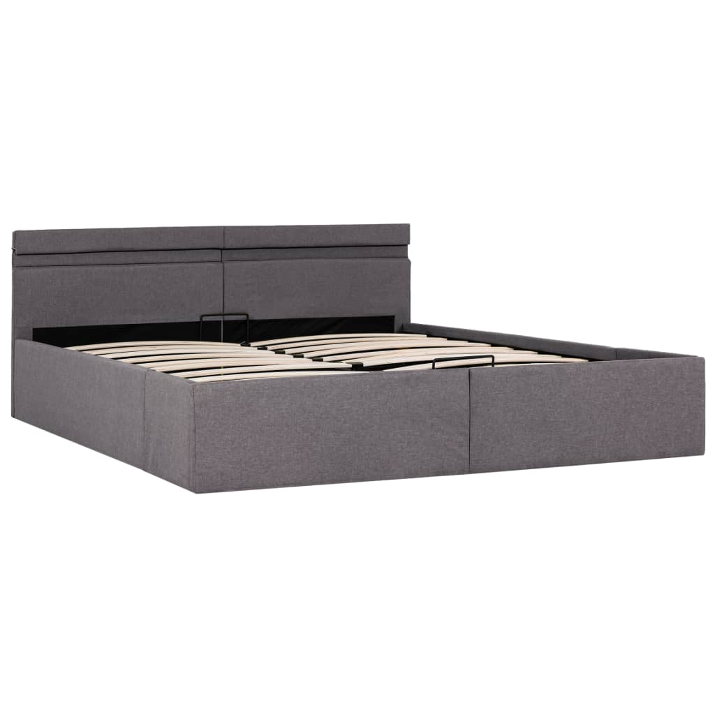 vidaXL Cama canapé hidráulica almacenaje sin colchón taupe 180x200 cm