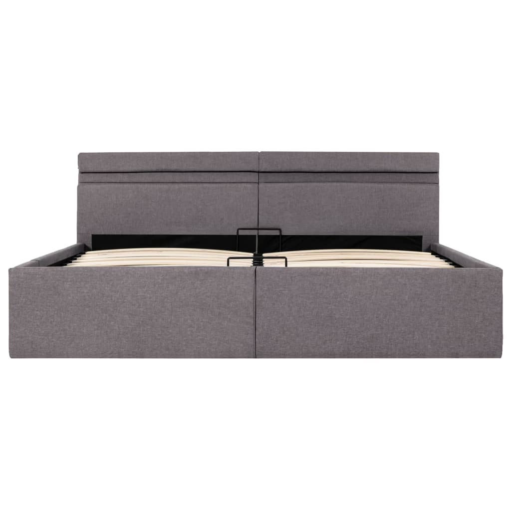 vidaXL Cama canapé hidráulica almacenaje sin colchón taupe 180x200 cm