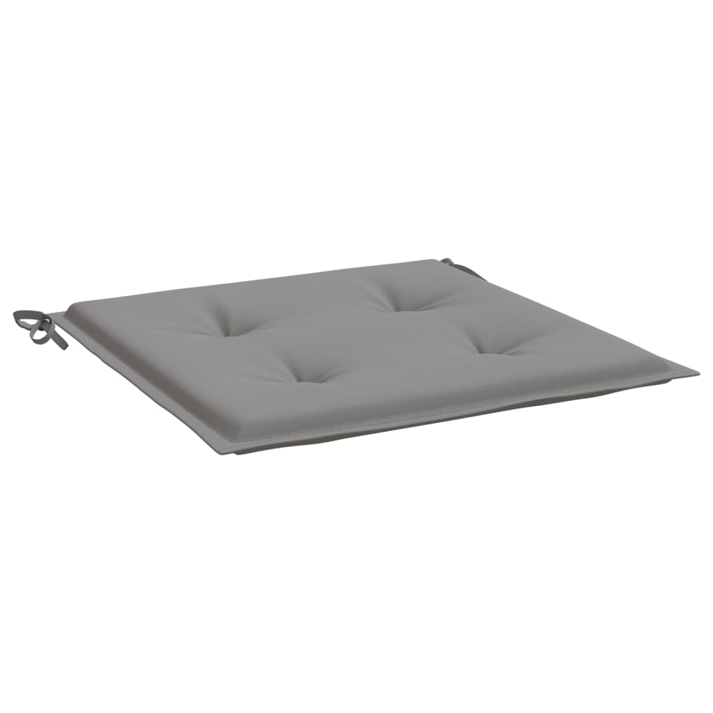 vidaXL Cojines de silla de jardín 4 uds tela gris 40x40x3 cm