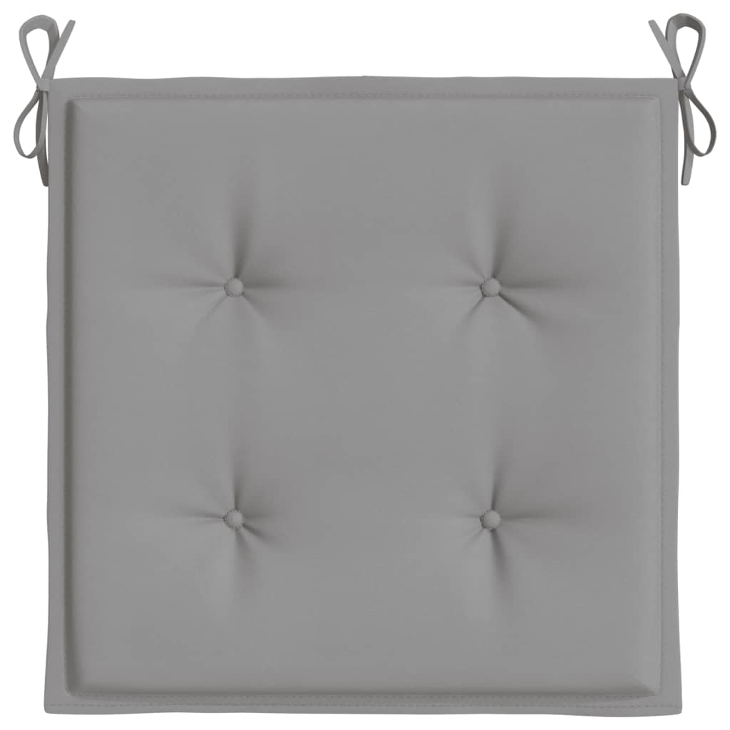 vidaXL Cojines de silla de jardín 4 uds tela gris 40x40x3 cm