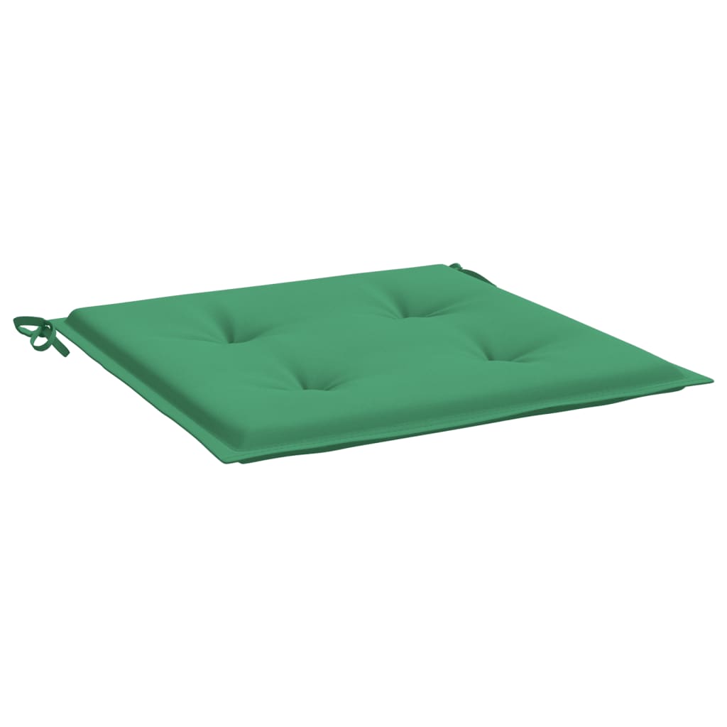 vidaXL Cojines de silla de jardín 4 uds tela verde 40x40x3 cm